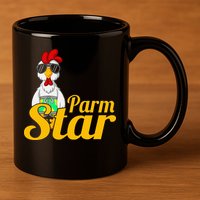 Parmstar Funny Chicken Parm Parmigiana 11oz C Handle Ceramic Mug