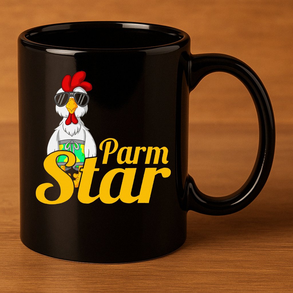 Parmstar Funny Chicken Parm Parmigiana 11oz C Handle Ceramic Mug