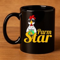 Parmstar Funny Chicken Parm Parmigiana 11oz C Handle Ceramic Mug