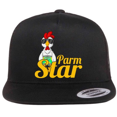 Parmstar Funny Chicken Parm Parmigiana Flatbill Hat
