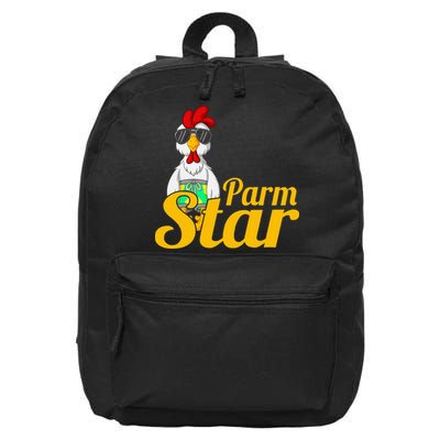 Parmstar Funny Chicken Parm Parmigiana 16 in Basic Backpack