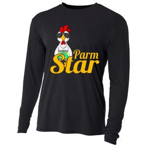 Parmstar Funny Chicken Parm Parmigiana Cooling Performance Long Sleeve Crew