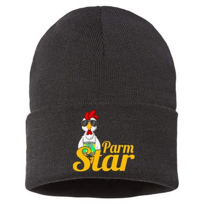 Parmstar Funny Chicken Parm Parmigiana Sustainable Knit Beanie