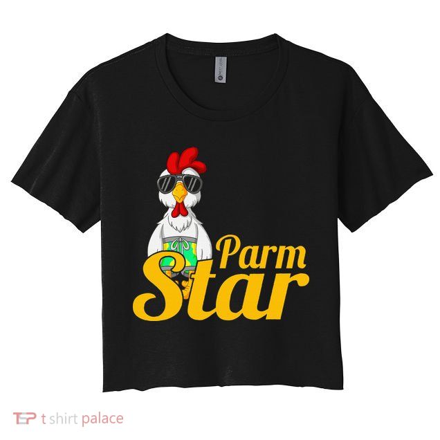 Parmstar Funny Chicken Parm Parmigiana Crop Top