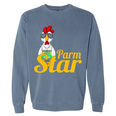 Parmstar Funny Chicken Parm Parmigiana Garment-Dyed Sweatshirt