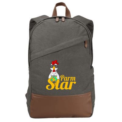 Parmstar Funny Chicken Parm Parmigiana Cotton Canvas Backpack