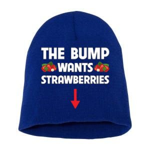 Pregnant Food Cravings The Bump Wants Strawberries Mom Gift Short Acrylic Beanie