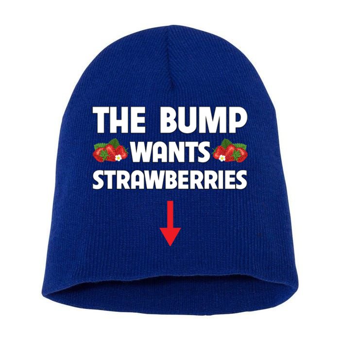 Pregnant Food Cravings The Bump Wants Strawberries Mom Gift Short Acrylic Beanie