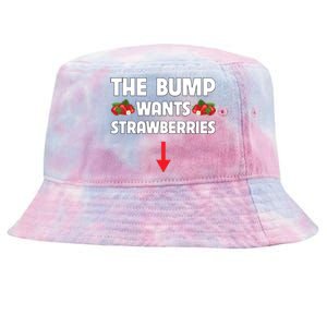 Pregnant Food Cravings The Bump Wants Strawberries Mom Gift Tie-Dyed Bucket Hat