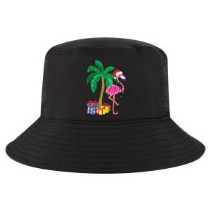 Pink Flamingo Christmas Palm Tree Tropical Xmas Funny Cool Comfort Performance Bucket Hat