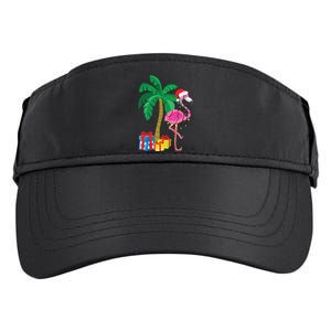 Pink Flamingo Christmas Palm Tree Tropical Xmas Funny Adult Drive Performance Visor