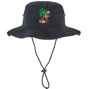 Pink Flamingo Christmas Palm Tree Tropical Xmas Funny Legacy Cool Fit Booney Bucket Hat