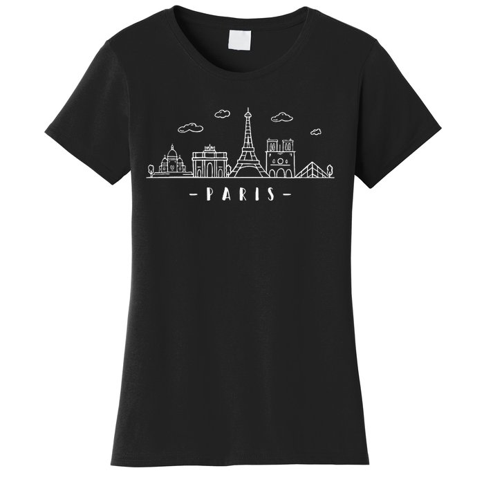 Paris France Capitalcity Skyline Eiffeltower Paris Lovers Women's T-Shirt