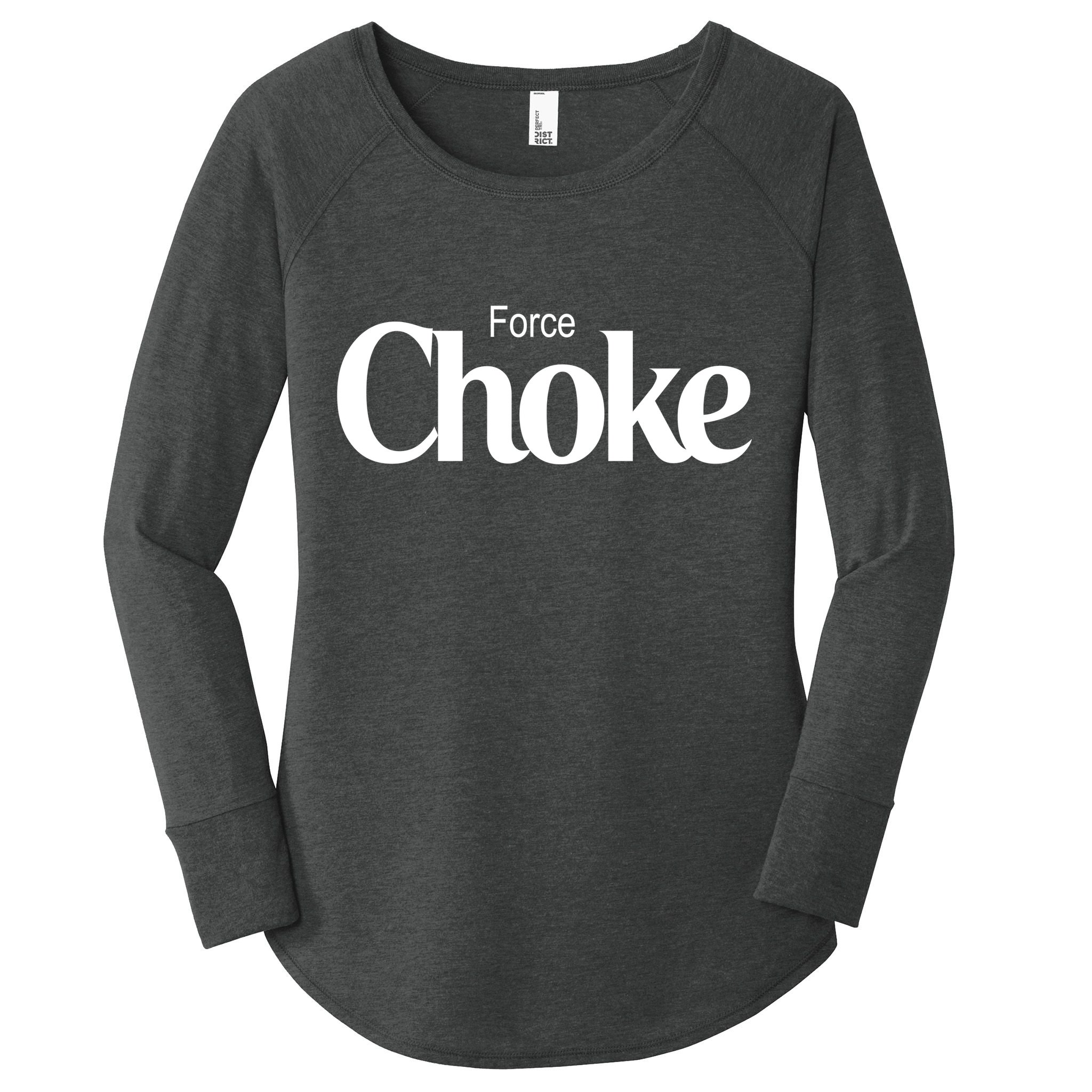 Psychic Force Choke Funny Scifi Logo Parody Women's Perfect Tri Tunic Long Sleeve Shirt