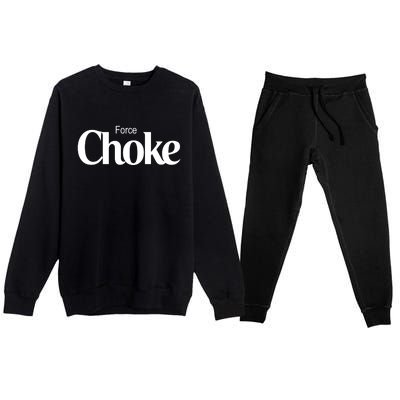 Psychic Force Choke Funny Scifi Logo Parody Premium Crewneck Sweatsuit Set