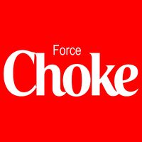 Psychic Force Choke Funny Scifi Logo Parody Button