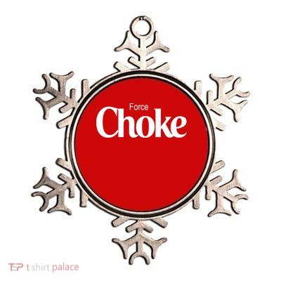 Psychic Force Choke Funny Scifi Logo Parody Metallic Star Ornament