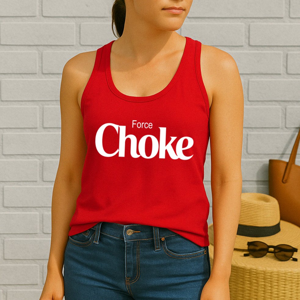 Psychic Force Choke Funny Scifi Logo Parody Womens Tank Top