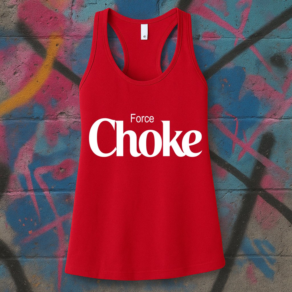 Psychic Force Choke Funny Scifi Logo Parody Womens Tank Top