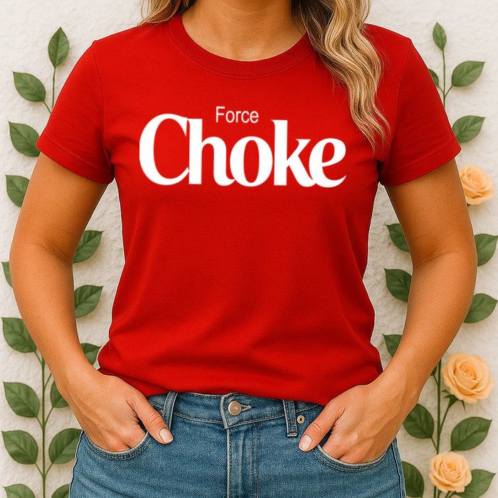 Psychic Force Choke Funny Scifi Logo Parody Womens T-Shirt