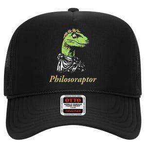 Philosoraptor Funny Cute Gift High Crown Mesh Back Trucker Hat