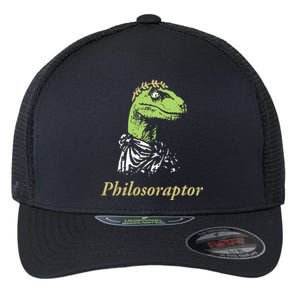 Philosoraptor Funny Cute Gift Flexfit Unipanel Trucker Cap