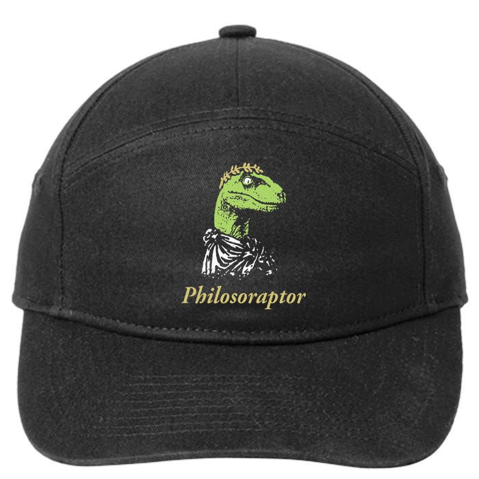 Philosoraptor Funny Cute Gift 7-Panel Snapback Hat