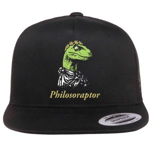 Philosoraptor Funny Cute Gift Flat Bill Trucker Hat