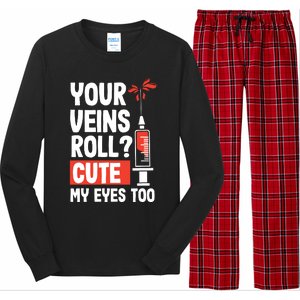 Phlebotomist Funny Cute Phlebotomy Technician Nurse RN Long Sleeve Pajama Set