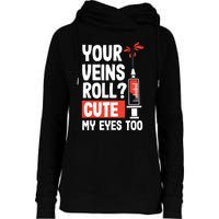 Phlebotomist Funny Cute Phlebotomy Technician Nurse RN Womens Funnel Neck Pullover Hood