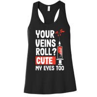 Phlebotomist Funny Cute Phlebotomy Technician Nurse RN Women's Racerback Tank