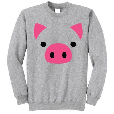 Pig Face Costume Funny Halloween Tall Sweatshirt