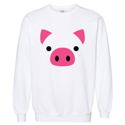 Pig Face Costume Funny Halloween Garment-Dyed Sweatshirt