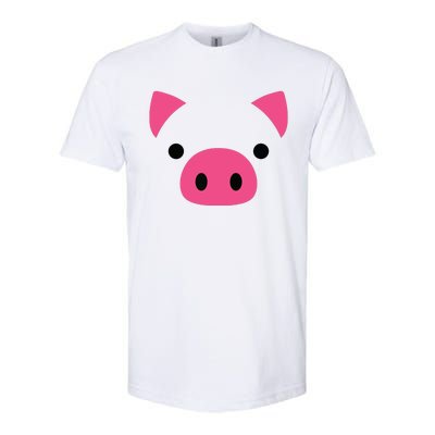 Pig Face Costume Funny Halloween Softstyle CVC T-Shirt