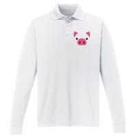 Pig Face Costume Funny Halloween Performance Long Sleeve Polo