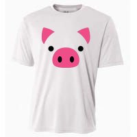 Pig Face Costume Funny Halloween Cooling Performance Crew T-Shirt