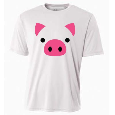 Pig Face Costume Funny Halloween Cooling Performance Crew T-Shirt