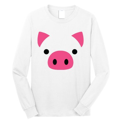 Pig Face Costume Funny Halloween Long Sleeve Shirt