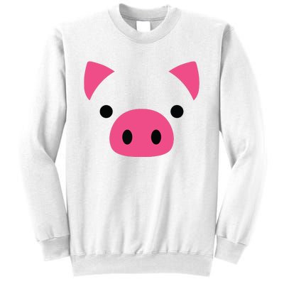 Pig Face Costume Funny Halloween Sweatshirt