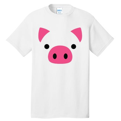 Pig Face Costume Funny Halloween Tall T-Shirt