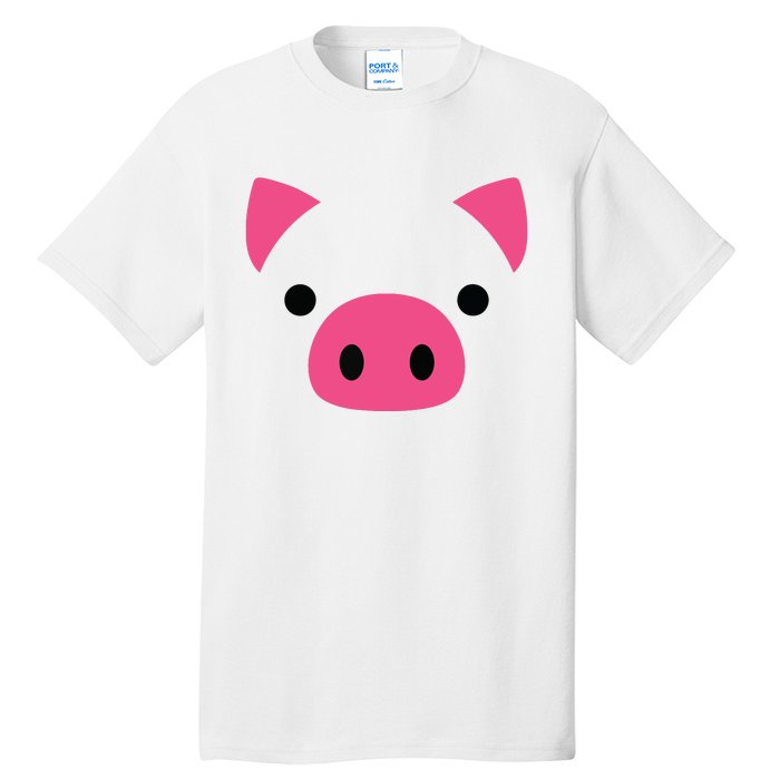 Pig Face Costume Funny Halloween Tall T-Shirt