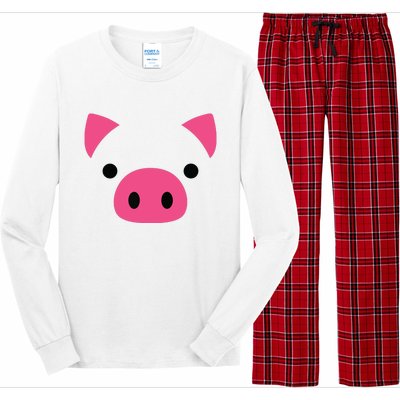 Pig Face Costume Funny Halloween Long Sleeve Pajama Set