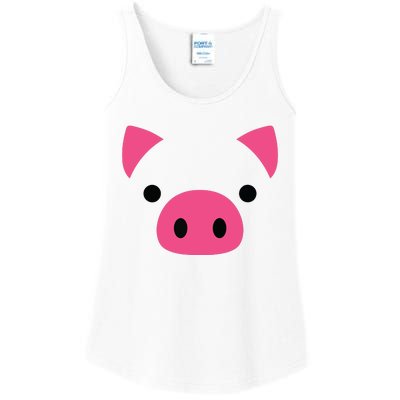 Pig Face Costume Funny Halloween Ladies Essential Tank