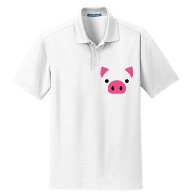 Pig Face Costume Funny Halloween Dry Zone Grid Polo