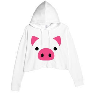 Pig Face Costume Funny Halloween Crop Fleece Hoodie