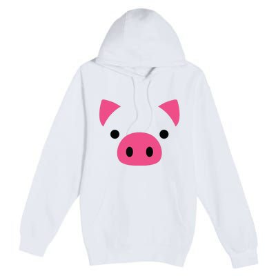 Pig Face Costume Funny Halloween Premium Pullover Hoodie