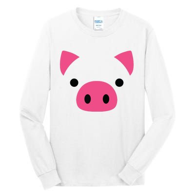 Pig Face Costume Funny Halloween Tall Long Sleeve T-Shirt