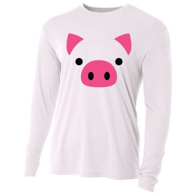 Pig Face Costume Funny Halloween Cooling Performance Long Sleeve Crew