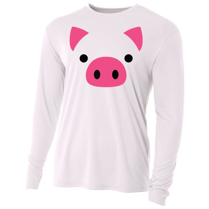 Pig Face Costume Funny Halloween Cooling Performance Long Sleeve Crew