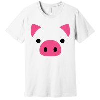 Pig Face Costume Funny Halloween Premium T-Shirt